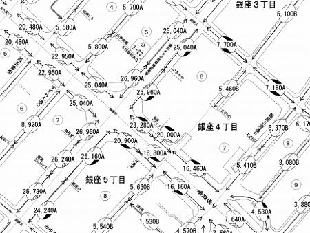 日本一高い土地の路線価図